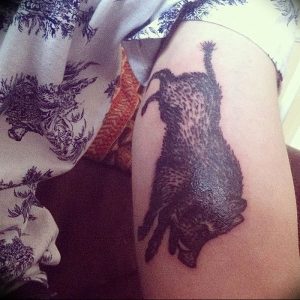 Фото рисунка тату кабан 11.10.2018 №039 - boar tattoo - tattoo-photo.ru