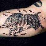 Фото рисунка тату кабан 11.10.2018 №040 - boar tattoo - tattoo-photo.ru