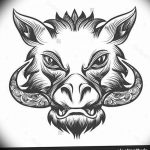 Фото рисунка тату кабан 11.10.2018 №043 - boar tattoo - tattoo-photo.ru