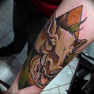 Фото рисунка тату кабан 11.10.2018 №044 - boar tattoo - tattoo-photo.ru