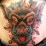 Фото рисунка тату кабан 11.10.2018 №050 - boar tattoo - tattoo-photo.ru