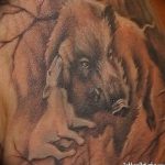 Фото рисунка тату кабан 11.10.2018 №056 - boar tattoo - tattoo-photo.ru