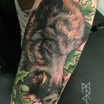 Фото рисунка тату кабан 11.10.2018 №057 - boar tattoo - tattoo-photo.ru