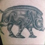 Фото рисунка тату кабан 11.10.2018 №069 - boar tattoo - tattoo-photo.ru