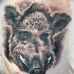 Фото рисунка тату кабан 11.10.2018 №075 - boar tattoo - tattoo-photo.ru