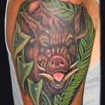 Фото рисунка тату кабан 11.10.2018 №096 - boar tattoo - tattoo-photo.ru