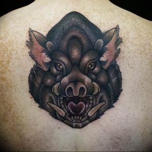 Фото рисунка тату кабан 11.10.2018 №105 - boar tattoo - tattoo-photo.ru
