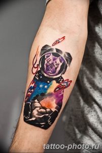Фото рисунка тату космонавт 31.10.2018 №036 - cosmonaut tattoo - tattoo-photo.ru