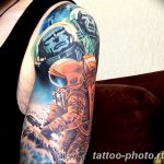 Фото рисунка тату космонавт 31.10.2018 №045 - cosmonaut tattoo - tattoo-photo.ru