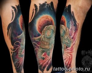 Фото рисунка тату космонавт 31.10.2018 №108 - cosmonaut tattoo - tattoo-photo.ru