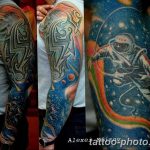 Фото рисунка тату космонавт 31.10.2018 №114 - cosmonaut tattoo - tattoo-photo.ru