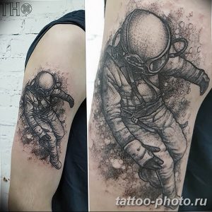 Фото рисунка тату космонавт 31.10.2018 №117 - cosmonaut tattoo - tattoo-photo.ru