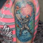 Фото рисунка тату космонавт 31.10.2018 №121 - cosmonaut tattoo - tattoo-photo.ru