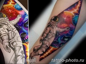Фото рисунка тату космонавт 31.10.2018 №124 - cosmonaut tattoo - tattoo-photo.ru
