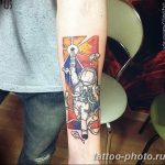 Фото рисунка тату космонавт 31.10.2018 №151 - cosmonaut tattoo - tattoo-photo.ru