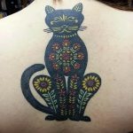 Фото рисунка тату кошка 09.10.2018 №006 - cat tattoo - tattoo-photo.ru