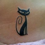 Фото рисунка тату кошка 09.10.2018 №012 - cat tattoo - tattoo-photo.ru