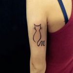 Фото рисунка тату кошка 09.10.2018 №030 - cat tattoo - tattoo-photo.ru