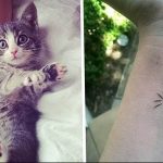 Фото рисунка тату кошка 09.10.2018 №032 - cat tattoo - tattoo-photo.ru