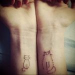 Фото рисунка тату кошка 09.10.2018 №038 - cat tattoo - tattoo-photo.ru