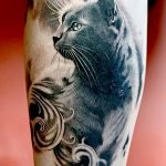 Фото рисунка тату кошка 09.10.2018 №050 - cat tattoo - tattoo-photo.ru
