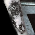 Фото рисунка тату кошка 09.10.2018 №053 - cat tattoo - tattoo-photo.ru