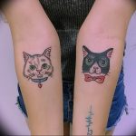 Фото рисунка тату кошка 09.10.2018 №060 - cat tattoo - tattoo-photo.ru