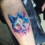 Фото рисунка тату кошка 09.10.2018 №066 - cat tattoo - tattoo-photo.ru