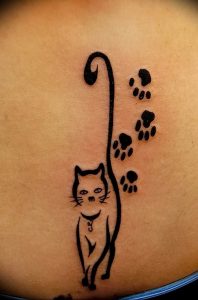 Фото рисунка тату кошка 09.10.2018 №090 - cat tattoo - tattoo-photo.ru