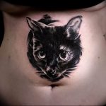 Фото рисунка тату кошка 09.10.2018 №095 - cat tattoo - tattoo-photo.ru