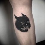 Фото рисунка тату кошка 09.10.2018 №099 - cat tattoo - tattoo-photo.ru