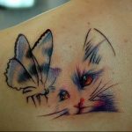 Фото рисунка тату кошка 09.10.2018 №100 - cat tattoo - tattoo-photo.ru