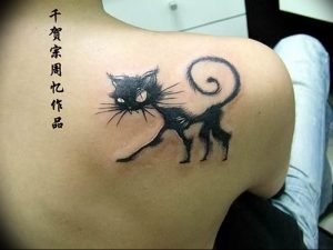 Фото рисунка тату кошка 09.10.2018 №102 - cat tattoo - tattoo-photo.ru