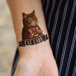 Фото рисунка тату кошка 09.10.2018 №104 - cat tattoo - tattoo-photo.ru