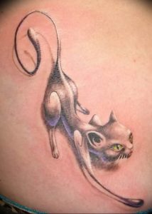 Фото рисунка тату кошка 09.10.2018 №112 - cat tattoo - tattoo-photo.ru