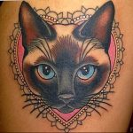 Фото рисунка тату кошка 09.10.2018 №113 - cat tattoo - tattoo-photo.ru