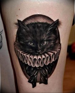 Фото рисунка тату кошка 09.10.2018 №115 - cat tattoo - tattoo-photo.ru