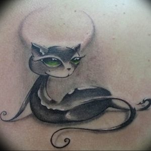 Фото рисунка тату кошка 09.10.2018 №117 - cat tattoo - tattoo-photo.ru