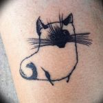 Фото рисунка тату кошка 09.10.2018 №120 - cat tattoo - tattoo-photo.ru