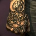 Фото рисунка тату кошка 09.10.2018 №122 - cat tattoo - tattoo-photo.ru