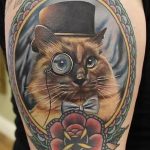 Фото рисунка тату кошка 09.10.2018 №125 - cat tattoo - tattoo-photo.ru