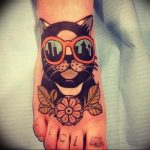 Фото рисунка тату кошка 09.10.2018 №126 - cat tattoo - tattoo-photo.ru