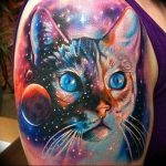Фото рисунка тату кошка 09.10.2018 №127 - cat tattoo - tattoo-photo.ru