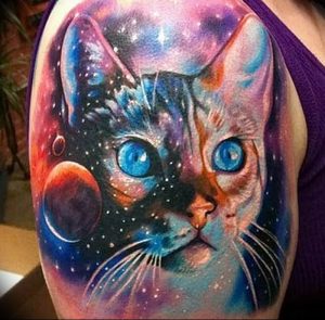 Фото рисунка тату кошка 09.10.2018 №127 - cat tattoo - tattoo-photo.ru