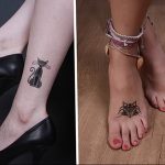 Фото рисунка тату кошка 09.10.2018 №132 - cat tattoo - tattoo-photo.ru