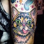 Фото рисунка тату кошка 09.10.2018 №133 - cat tattoo - tattoo-photo.ru