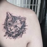 Фото рисунка тату кошка 09.10.2018 №138 - cat tattoo - tattoo-photo.ru