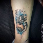 Фото рисунка тату кошка 09.10.2018 №139 - cat tattoo - tattoo-photo.ru