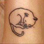 Фото рисунка тату кошка 09.10.2018 №145 - cat tattoo - tattoo-photo.ru