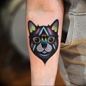 Фото рисунка тату кошка 09.10.2018 №146 - cat tattoo - tattoo-photo.ru